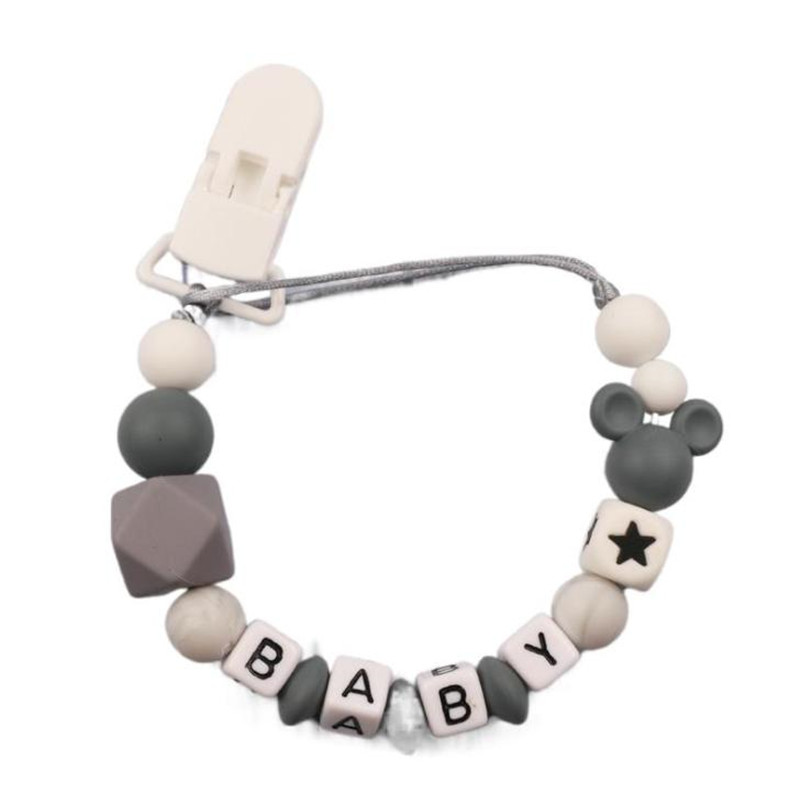 Baby Products Nipples - Bebê nome personalizado silicone chupeta clipe